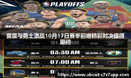 雷霆与勇士激战10月17日赛季前瞻精彩对决值得期待